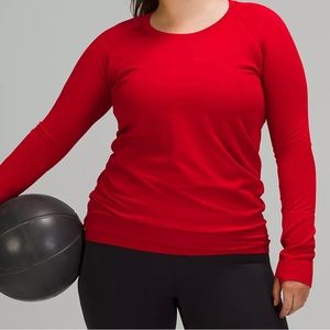 lululemon red long sleeve swiftly tech!